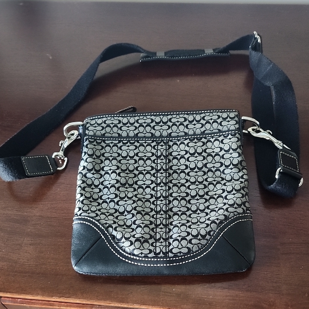 Coach Black and Gray Crossbody Bag